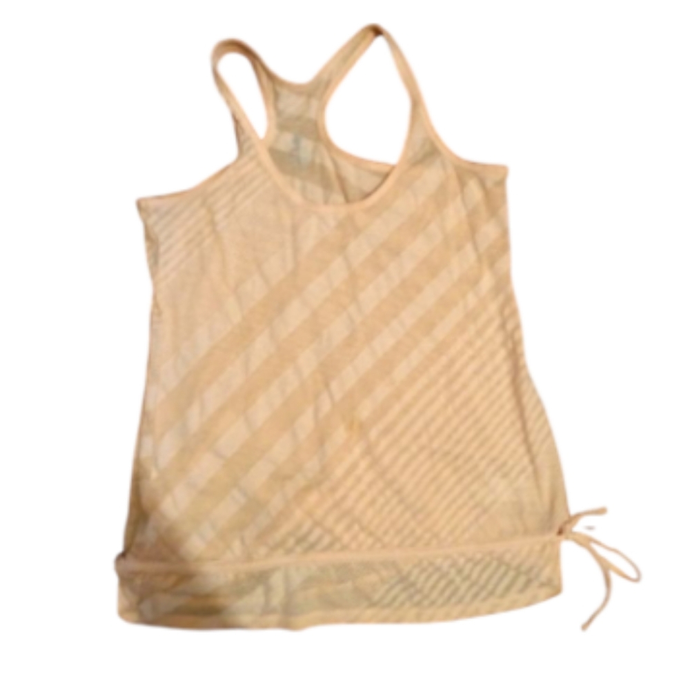 Old Navy Neon Peach Cotton Asymmetrical Tie Front Tank Top